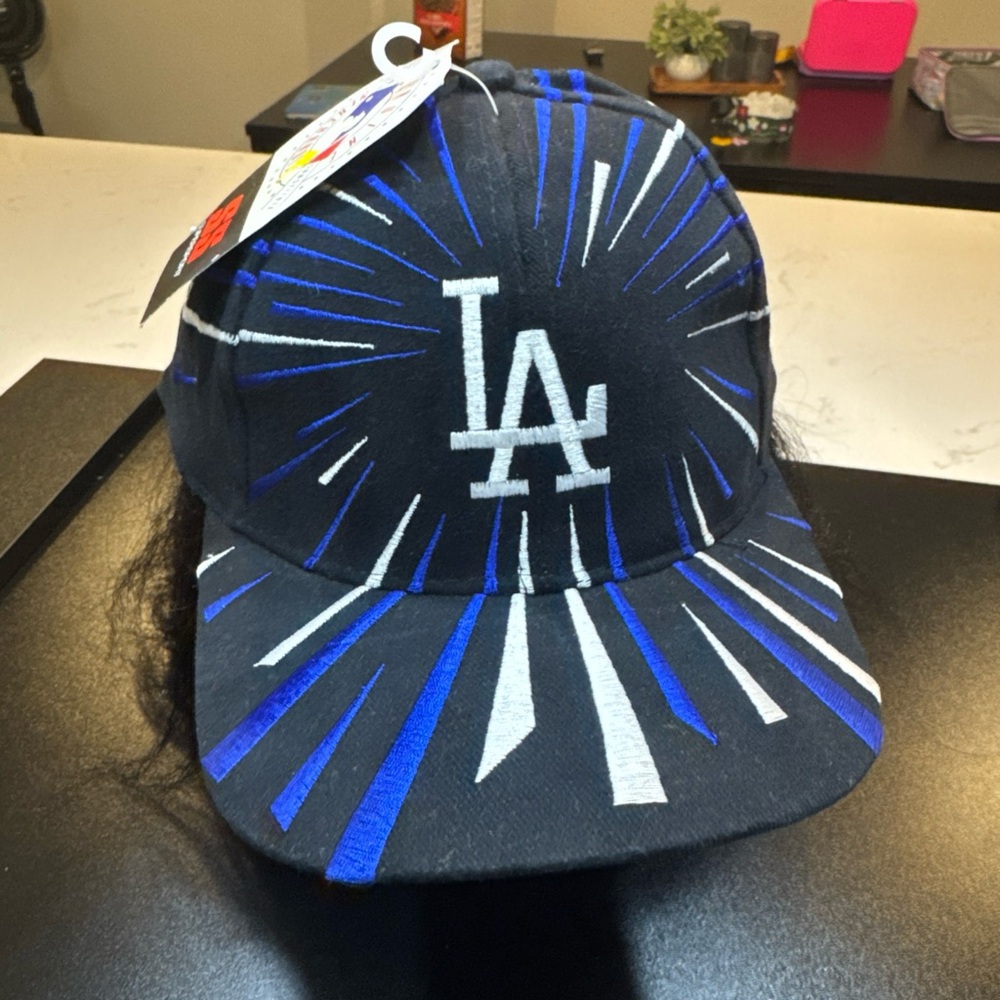 Vintage Los Angeles Dodgers Hat NEW Snapback MLB Black Laser Super Sport Cap